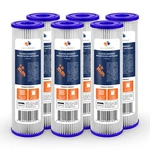 6 Pack Of Pleated Sediment Water Filter Cartridges 10"X2.5" Standard Size. Fixed Price $38.79.