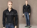 Male Fiberglass Realistic Mannequin With Molded Hair Dress Form Display #MZ-WEN3. Fixed Price $209.00.