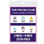 The Press Club 3" X 6" Premium Nylon Filter Bags, Zero Blowout Guarantee. Fixed Price $749.95.