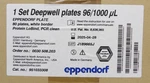 Eppendorf 951033308 Set Deepwell 96/1000 80 Plates, Pcr Clean. Fixed Price $169.99.