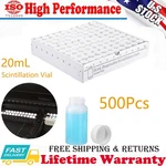 500PCS 20ML Scintillation Hdpe Vials W/22-400 White Screw Cap. Fixed Price $129.99.