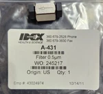 Idex A-431 High Pressure Inline Filter 0.5UM Upchurch Supelco. Fixed Price $29.99.