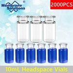 2000- 10ML Headspace Clear Vials Glass Bottle 20MM Crimp-top Flat Bottom Beveled. Fixed Price $239.99.