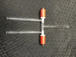 Corning Pyrex Glass Plain Bore Rotaflo Three-way Ptfe Stopcock 0-3MM 7475-3. Fixed Price $139.99.
