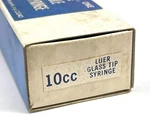 Perfektum Micro-mate 10CC Interchangeable Hypodermic Luer Glass Tip Syringe. Fixed Price $19.00.