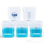 Square 1 Gallon Bucket With Lid, 5 Pack Clear Food Storage Containers Li.... Fixed Price $47.99.