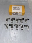 Qty 10 Parker W169PW-4-4, 90 Swivel Elbows, 1/4" Tube X Npt Male Prestolok. Fixed Price $29.95.