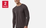 32 Degrees Heat Men's Thermal Top 2-PACK Charcoal Gray Retention Free Ship. Fixed Price $20.99.
