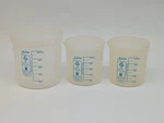 (set Of 3) Azlon 1000ML & 500ML(2) Plastic Low Form Graduated Beakers. Fixed Price $12.00.