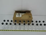 Lot Of 22 New Nos Wheaton 2OZ Boston Round Glass Bottles Poly-seal Cone Caps. Fixed Price $44.99.
