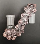 14MM Peach Pink Glass Drop Down Attachment Adapter. Fixed Price $45.00.
