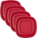 Replacement 4.75" Lids For Rubbermaid Food Storage Containers 1.25 & 2-CUP (4). Fixed Price $9.95.