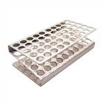 Stainless Steel Rack, Z-shape, 12-13MM, 50 Holes, Karter Sci 208R1 (case 30). Fixed Price $299.99.