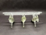 Kontes 3-PORT Glass Double Gas Vacuum Manifold W/ 2MM Oblique Plugs Hb. Fixed Price $262.49.