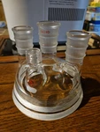 Ace Glass Neck Reaction Vessel Lid 24/40 #7 Clear. Fixed Price $100.00.