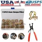 115PCS Hose Clamp Assortment Kit Steel Spring Clip Water Fuel Tube Pipe/plier Us. Fixed Price $25.99.