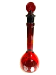 Chemistry - 50 Ml Volumetric Flask, Red Glass Kimax Kimble Raysorb. Fixed Price $22.00.