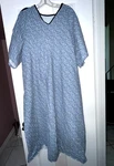 Hospital Patient Gown Iv Snap Sleeves 2 Ties The Back Size Large Medline Blue. Fixed Price $49.99.