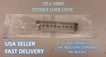 Bd Becton-dickinson 10- Ml New Sterile Syringes Only Luer Lock Tip No Needle. Fixed Price $16.65.