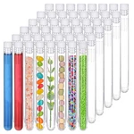 48 Pack Plastic Test Tubes With Caps, 16X150MM(25ML) For Plants.... Fixed Price $22.86.