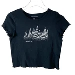 American Eagle. Black Cap Sleeve Top. Sail Boats. Newport, Size Medium.. Fixed Price $20.97.
