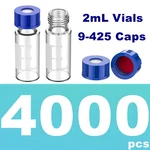 4000PCS Hplc Gc 2ML Autosampler Clear Vials Screw Caps Ptfe Silicone Liner 9-425. Fixed Price $592.19.