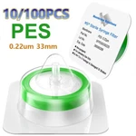 10/100PCS Sterile Syringe Filter Pes Membrane 0.22UM Pore Size, 33MM Individual. Fixed Price $85.99.