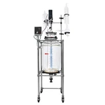 100L Jacketed Glass Reactor (-120 250 , Variable Frequency Drive 600 Rpm). Fixed Price $7050.61.