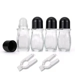 Newzoll 4 Pack 50ML Clear Glass Roller Bottles For With Black Caps. Fixed Price $23.01.
