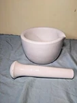 Vintage Coorstek Mortar (60325) & Pestle (15) Labware Set. Fixed Price $98.00.