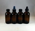 4 Oz Amber Boston Round Glass Bottles W Caps, Droppers, Phenolic, Mult Lot Sizes. Fixed Price $58.99.