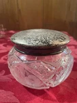 American Brilliant Period Cut Glass Vanity Jar, 4 Inches. Fixed Price $85.00.