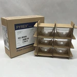 Box Of 6 Corning Pyrex #3180-80, 45MM 140ML Flat Bottom Evaporating Dishes. Fixed Price $49.95.