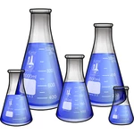 Set Of 5 Lab Glass Flask Narrow Mouth Science Beaker Borosilicate Erlenmeyer. Fixed Price $32.21.