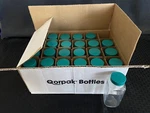 New (24) Qorpak 8OZ Glass French Square Wide-mouth Bottle W/ Green Cap GLC-01336. Fixed Price $79.99.