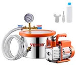 Vevor 1.5 Gallon Vacuum Chamber 3.5CFM Single Stage Pump Degassing Kit. Fixed Price $118.90.