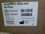 1 Case Of New Thermo Kingfisher 96 Deep Well Plate V Bottom 95040450. Fixed Price $344.99.