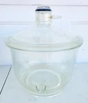 Corning Pyrex 7.5L Glass Large Vacuum Desiccator W/coors Porcelain Plate. Fixed Price $339.95.