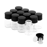 Cadbibe 2ML Clear Glass Vials With Screw Caps And Plastic Stoppers, 1/2 Dram .... Fixed Price $9.74.