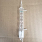 Chemglass CG-1368 Style Allihn Reflux Condenser 55/50 Bottom 1/4" Barb Hose Top. Fixed Price $79.00.