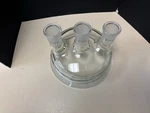 Chemglass 3 Neck Reaction Vessel Cover, Flat Flange 29/42. Fixed Price $450.00.