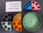 Chemglass CG-1991-P Tray & 6 Different Pie Blocks Reaction System, Best!. Fixed Price $229.99.