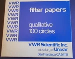 Vwr Filter Papers Cat. No. 28320-143 Grade 615 18.5 Cm Qualitative 100 Circles. Fixed Price $15.00.