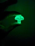 Glass Airflow Bowl Cap - Wide 25MM Glow In Dark Mushroom Clear. Fixed Price $17.99.