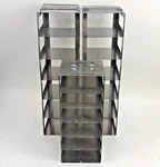 Lot Of 3 Argos Technologies Stainless Steel 6-SHELF Upright Lab Freezer Racks. Fixed Price $204.49.