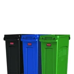 Rubbermaid K12899 3 Slim Jim Set For Trash, Recycling, And Compost. Fixed Price $151.13.