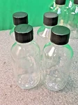(4) Wheaton 219577 250ML Glass Graduated Media Storage Bottle W/ Cap Usa. Fixed Price $25.00.