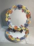 Corelle Corning Fruit Basket 10 1/4" Dinner Plates Retired 3640. Fixed Price $35.00.