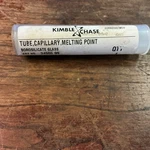 Kimble/chase Tube,capillary,melting Point Borosilicate Glass 345505 99 (nos). Fixed Price $20.00.