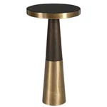 22 Inch Round Accent Table With Black Glass Top And Wood Base - Contemporary. Fixed Price $345.60.